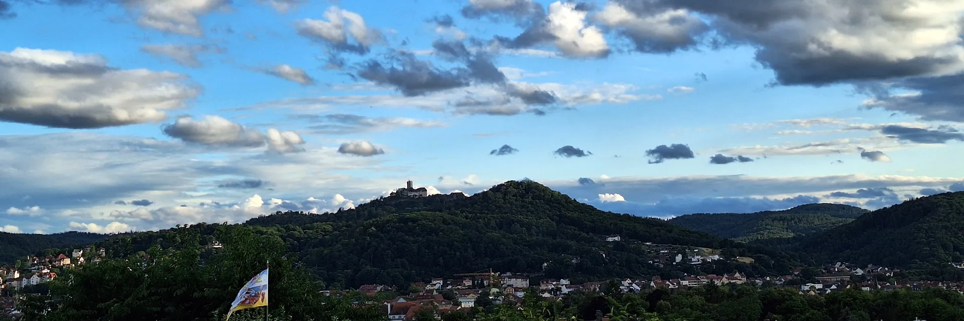 Blick auf die Wartburg von der Gaststätte Am Wartburgblick Eisenach